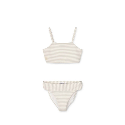 Bikini Lucette in crisp white/sandy gestreift