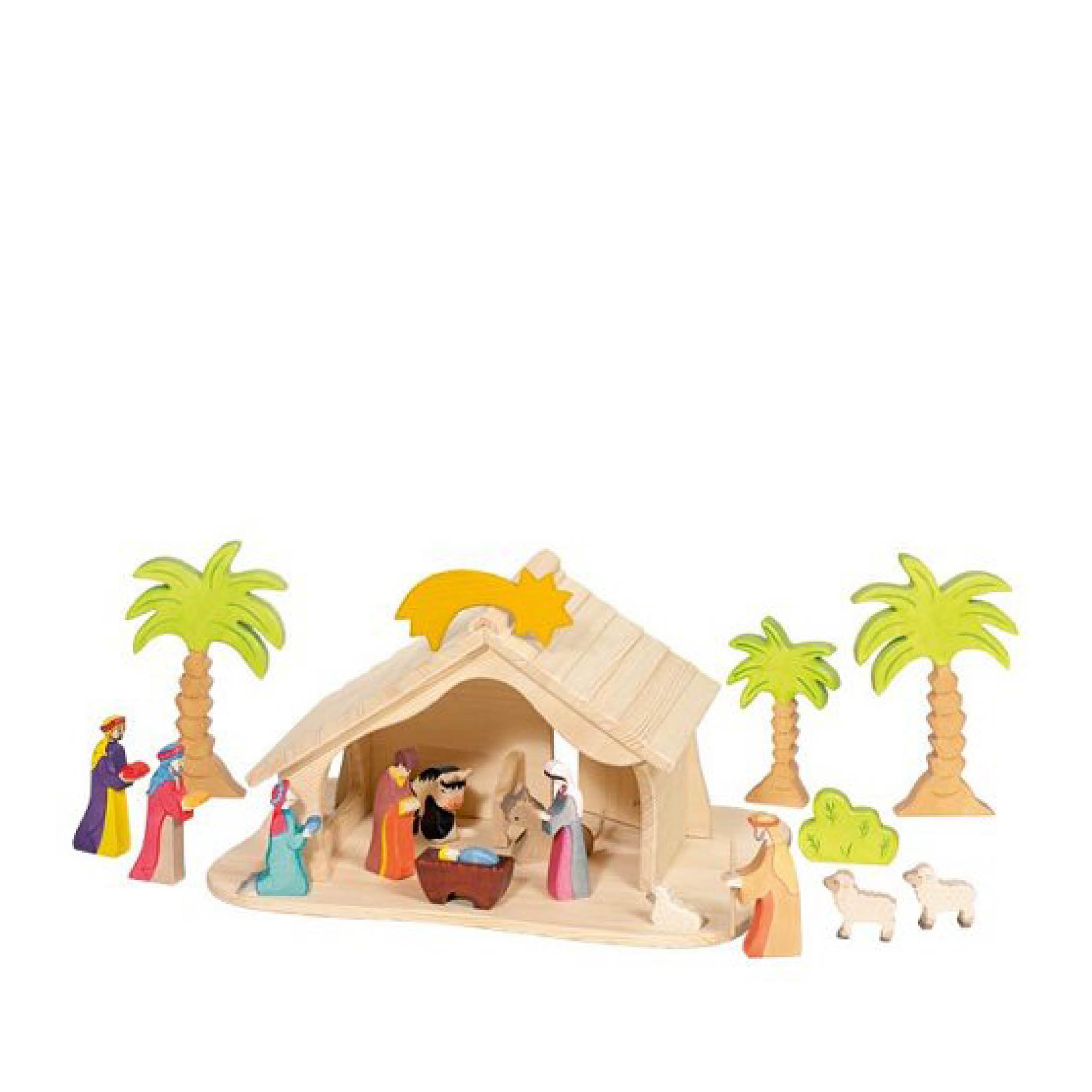 Puppenhaus &amp; Krippe aus Holz