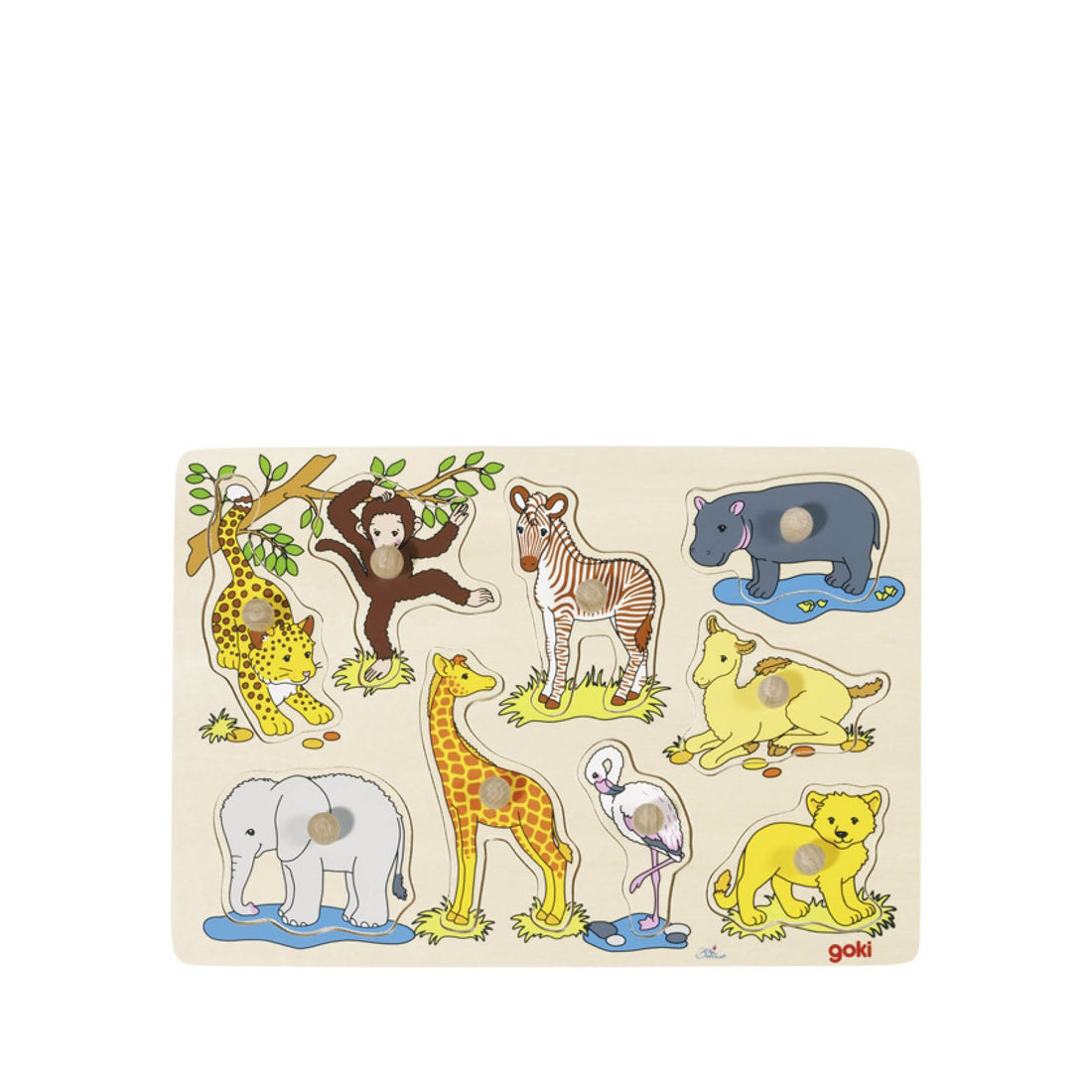 Plug-in puzzle, african animals