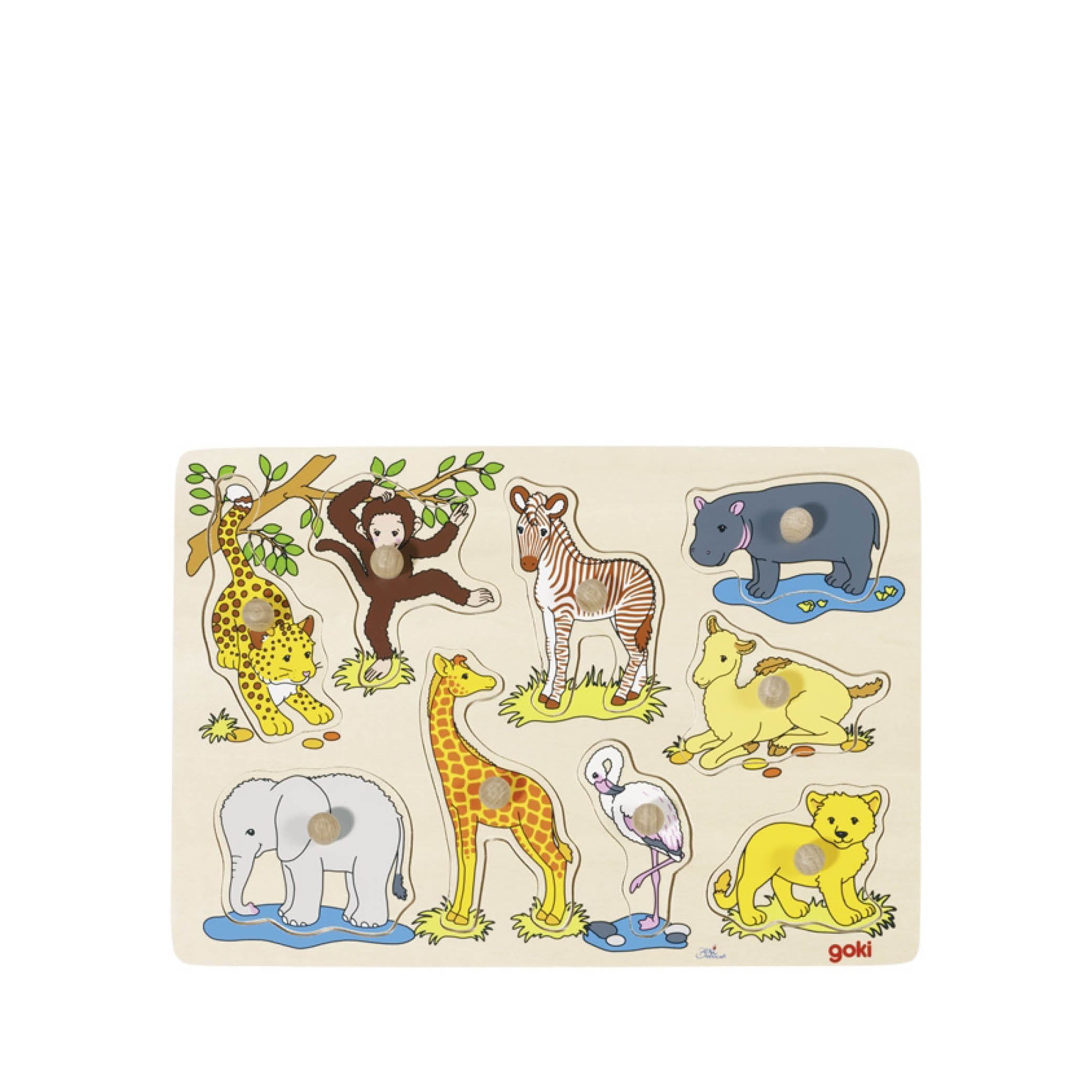 Plug-in puzzle, african animals