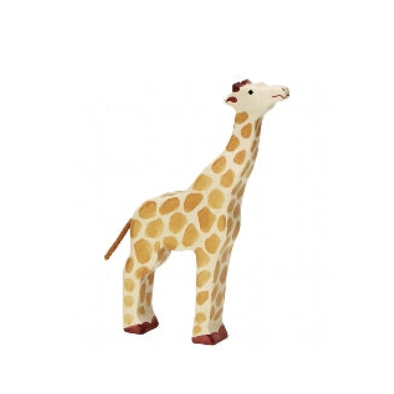 Wooden figure, giraffe head up