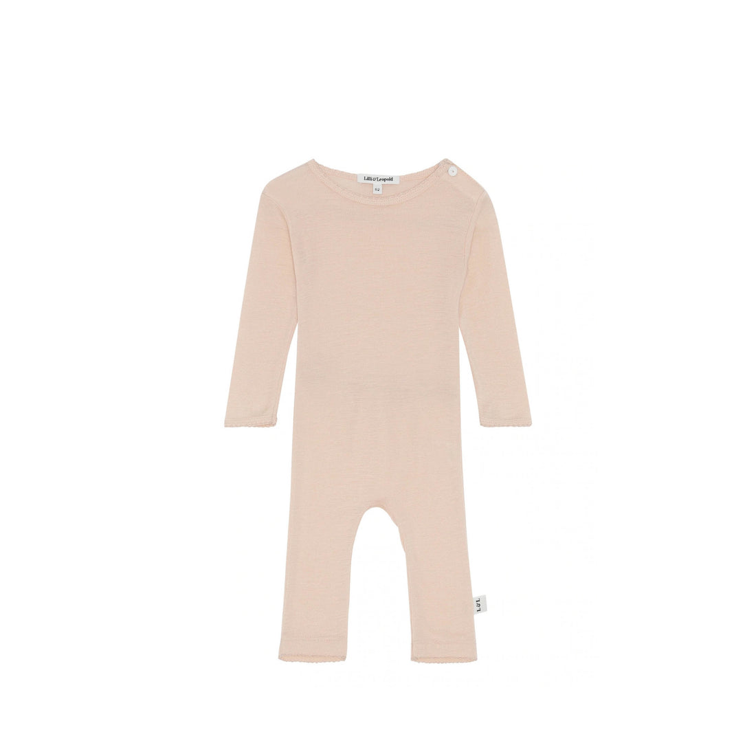 Baby onesie made of merino wool in almond