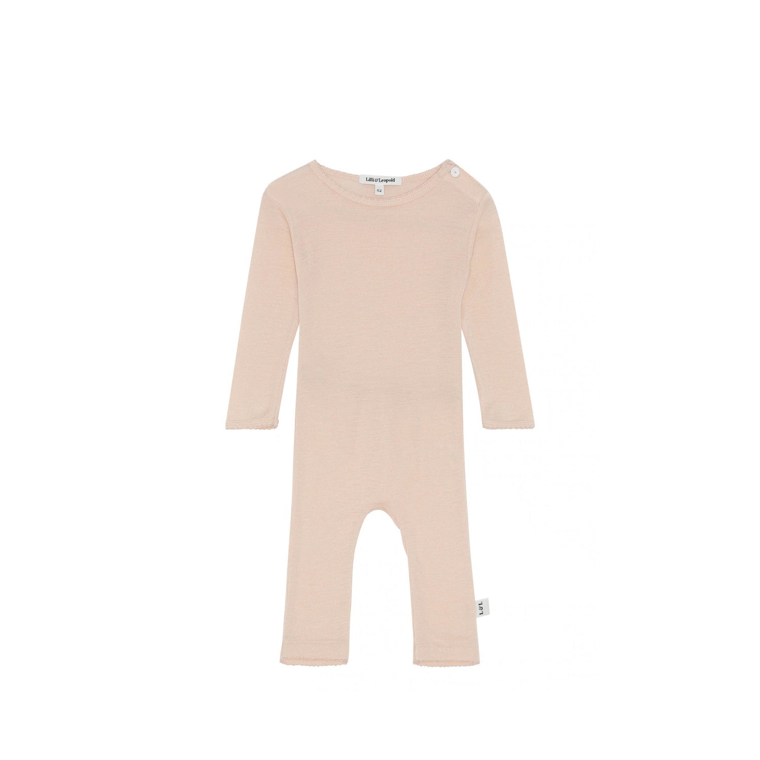 Baby onesie made of merino wool in almond