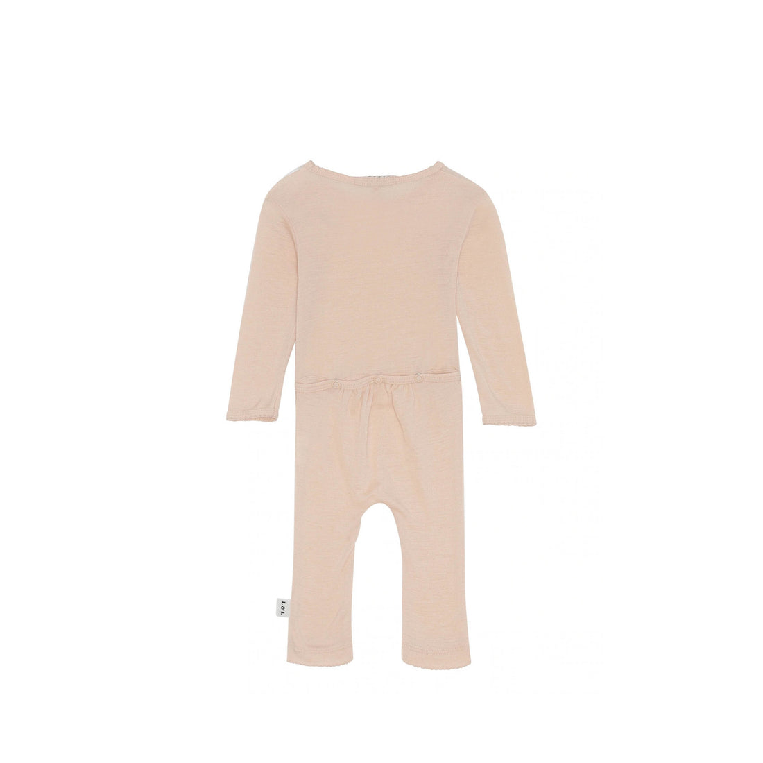 Baby onesie made of merino wool in almond