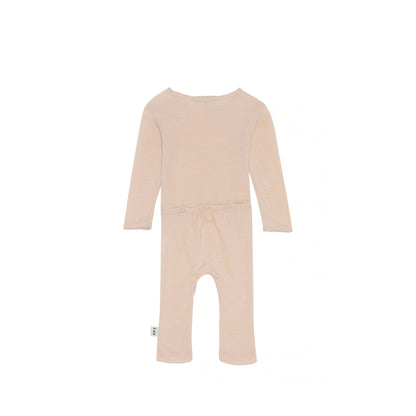 Baby onesie made of merino wool in almond