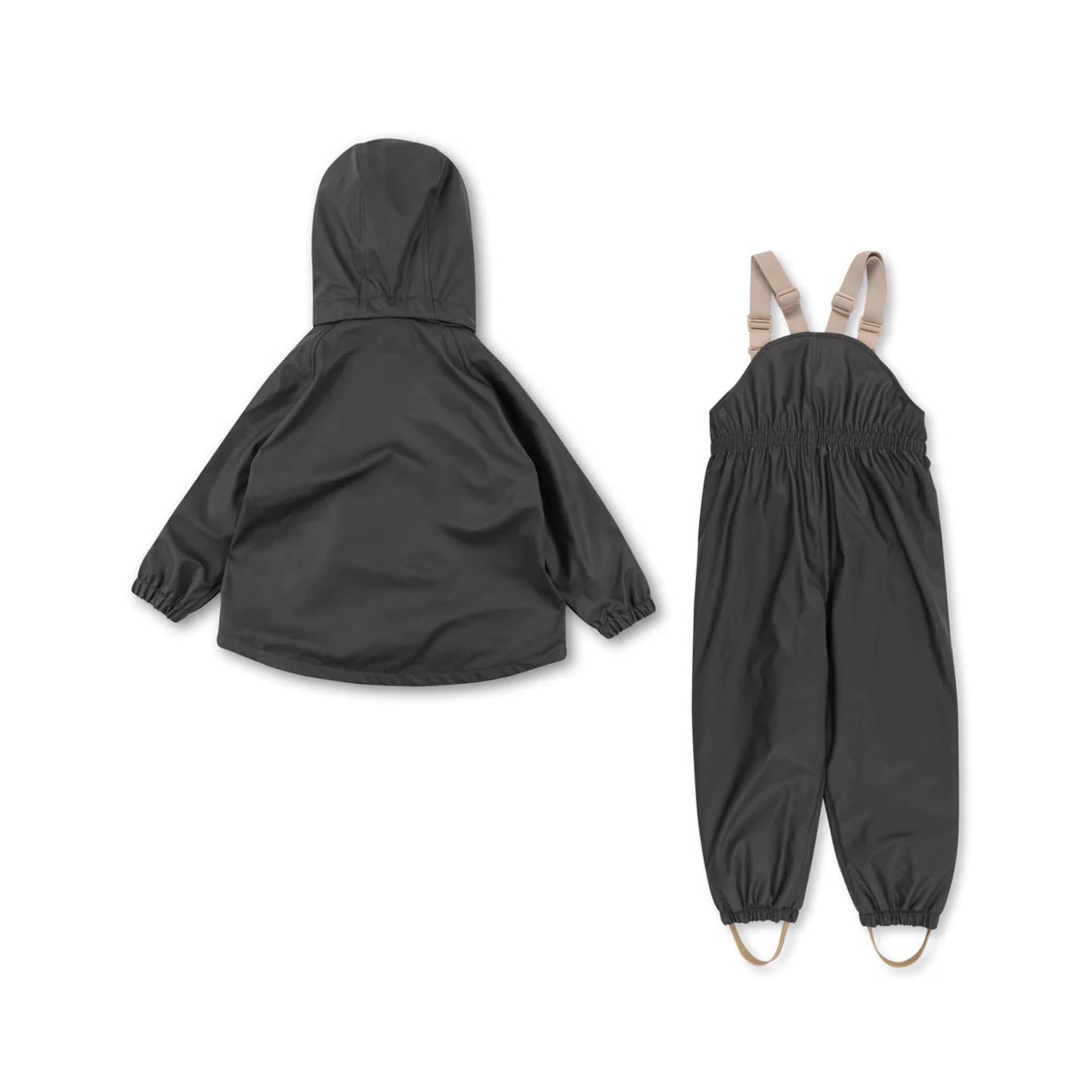 Set of 2, Lined Rain jacket and -trousers in magnet