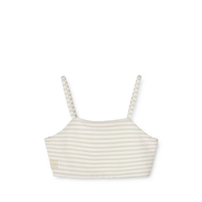 Bikini Lucette in crisp white/sandy striped