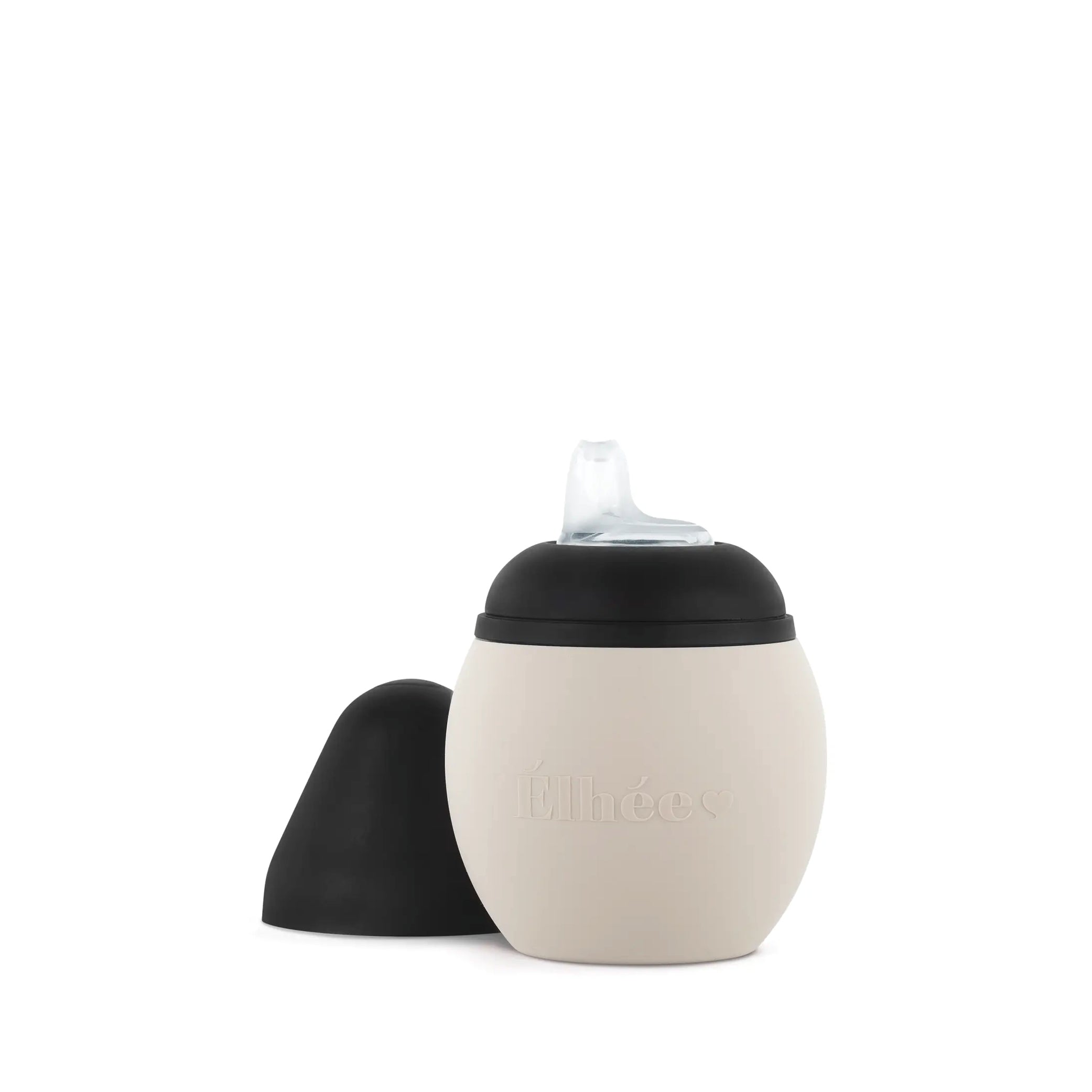 Baby und Kleinkind Toddler Bubble Lernflasche in sand und black 240ml aus BPA frei medizinischem Silikon ohne Plastik von Elke bei kinder und konsorten düsseldorf
