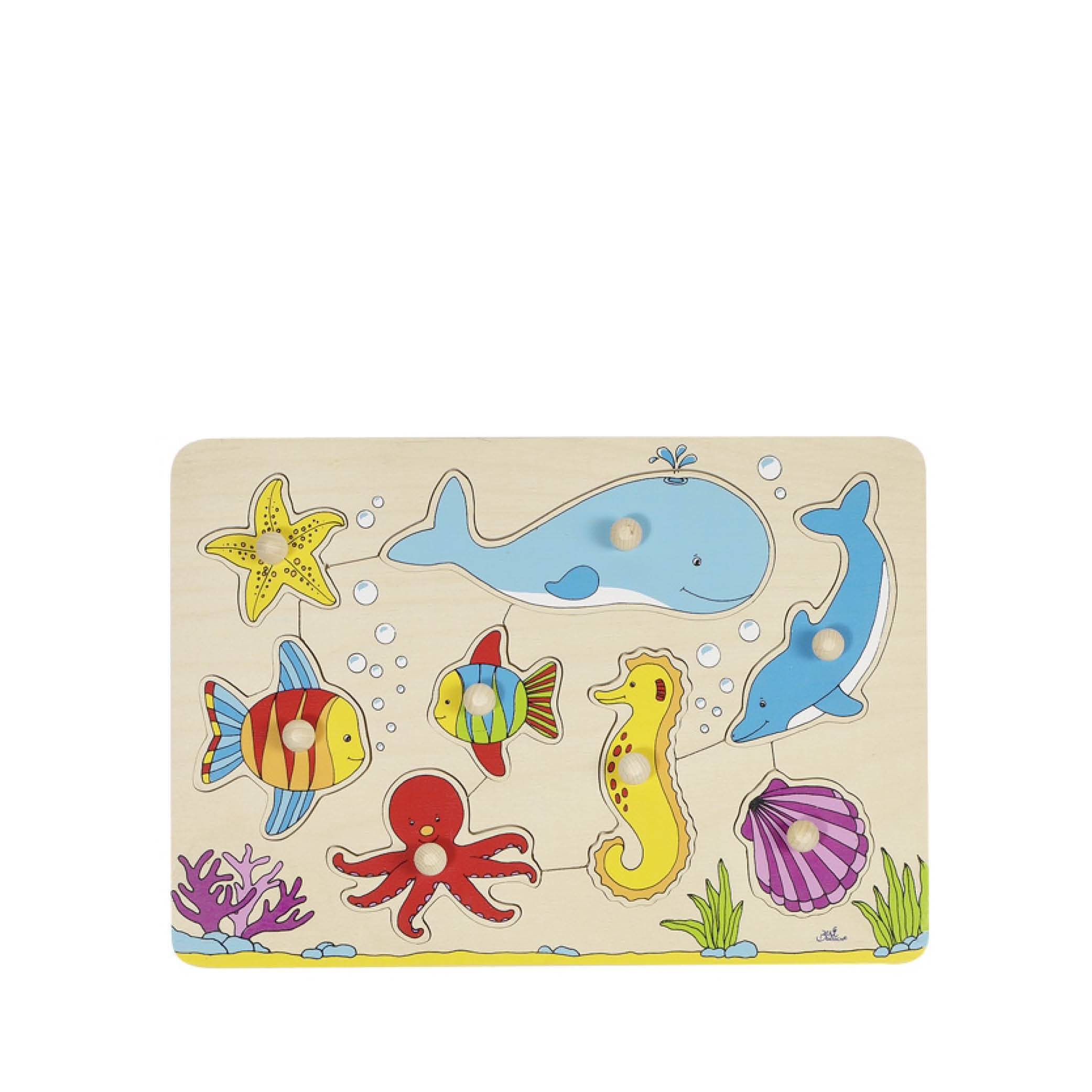 Plug-in puzzle, underwater animals