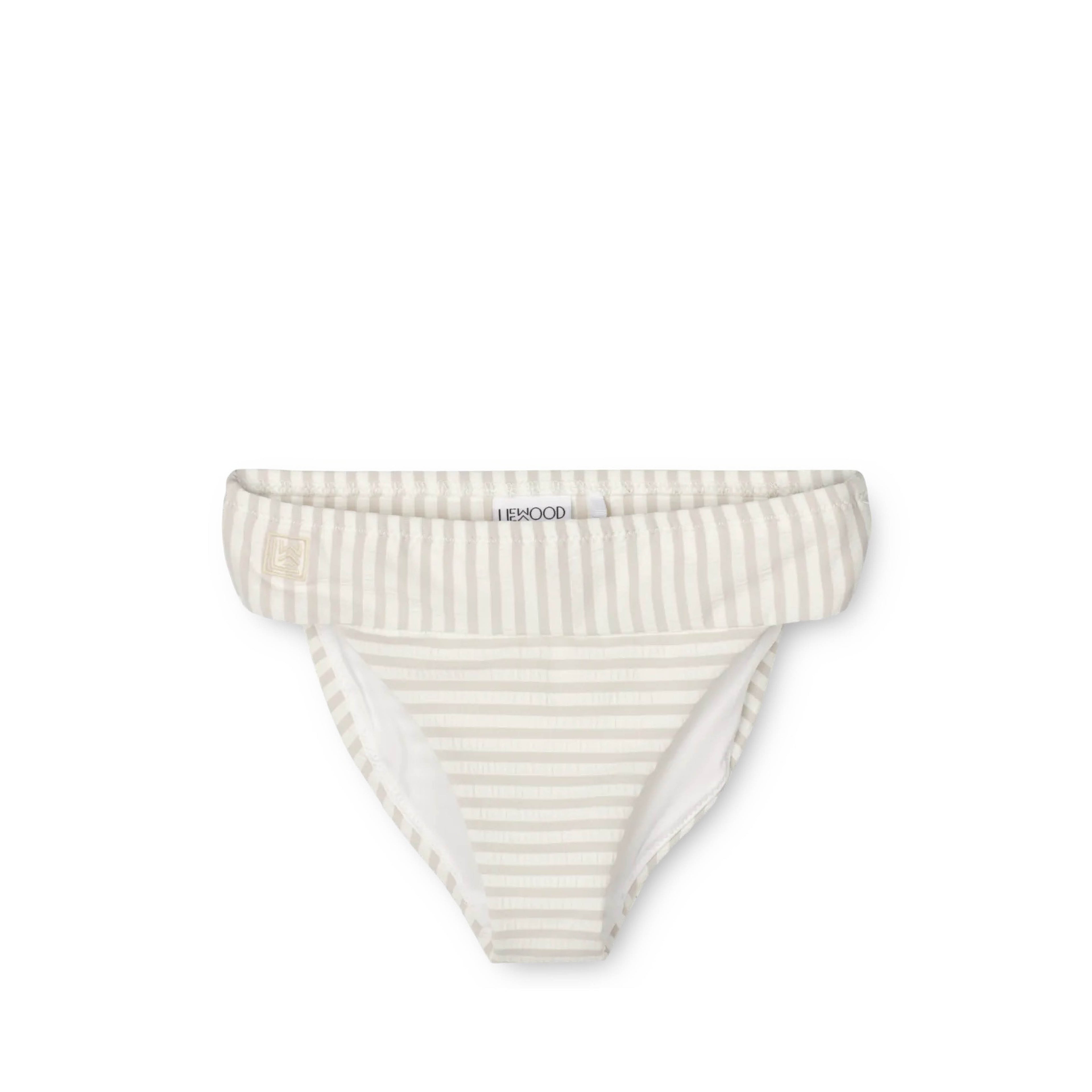 Bikini Lucette in crisp white/sandy striped