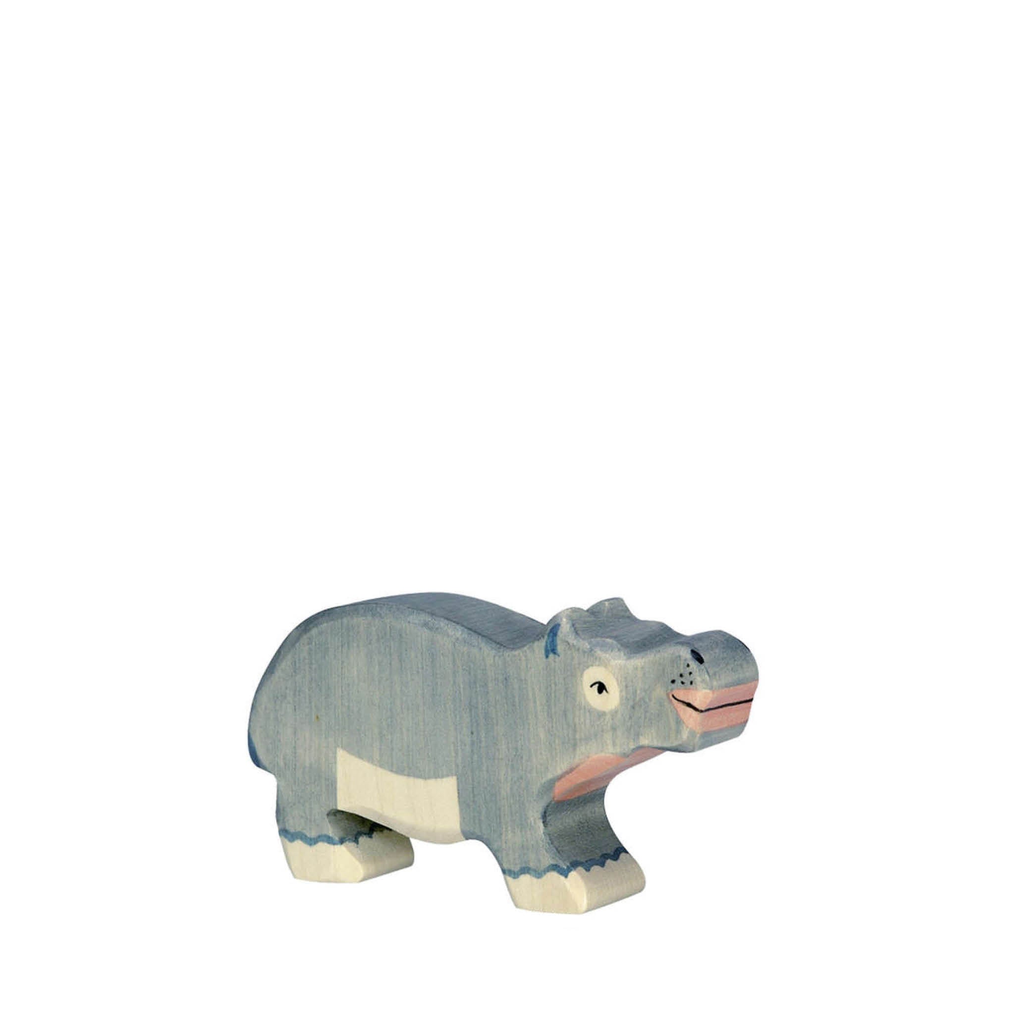 Wooden figure, Hippo baby