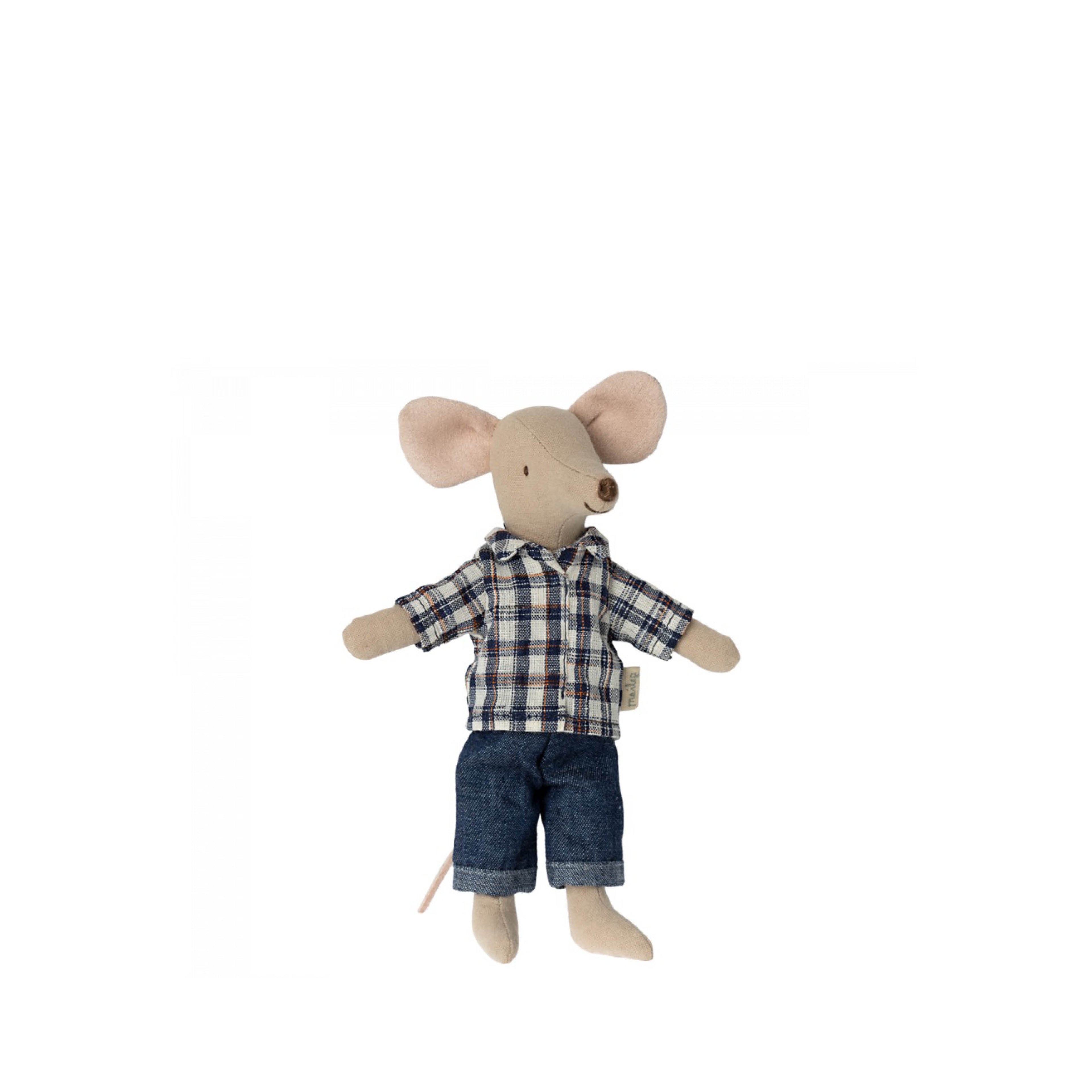 Dad Mouse in blue checkered