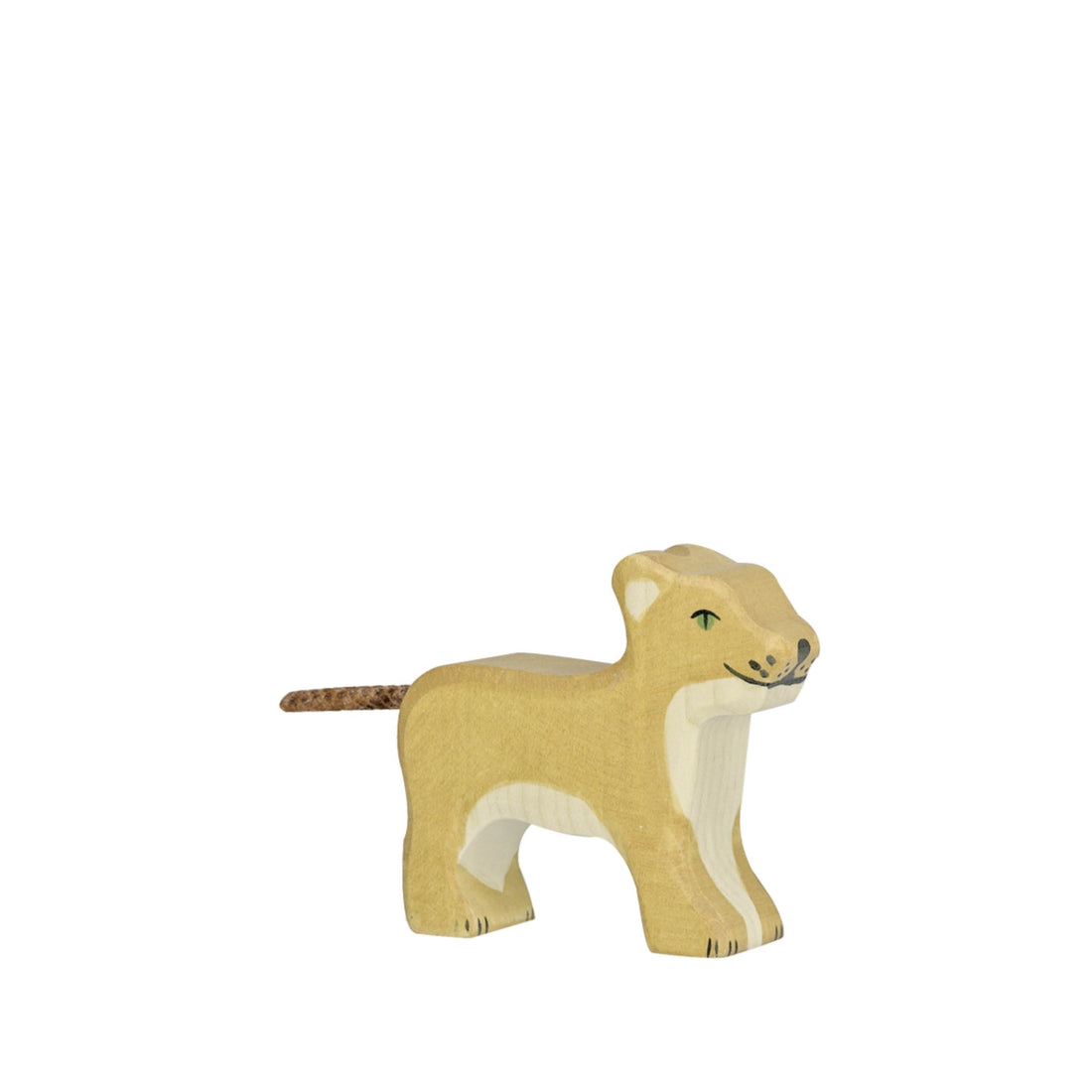 Wooden figure, baby lion