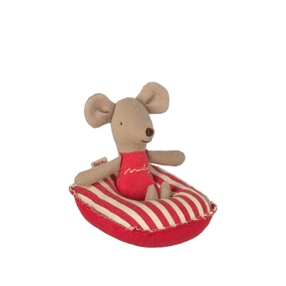 Mice, rubber dinghy striped in red