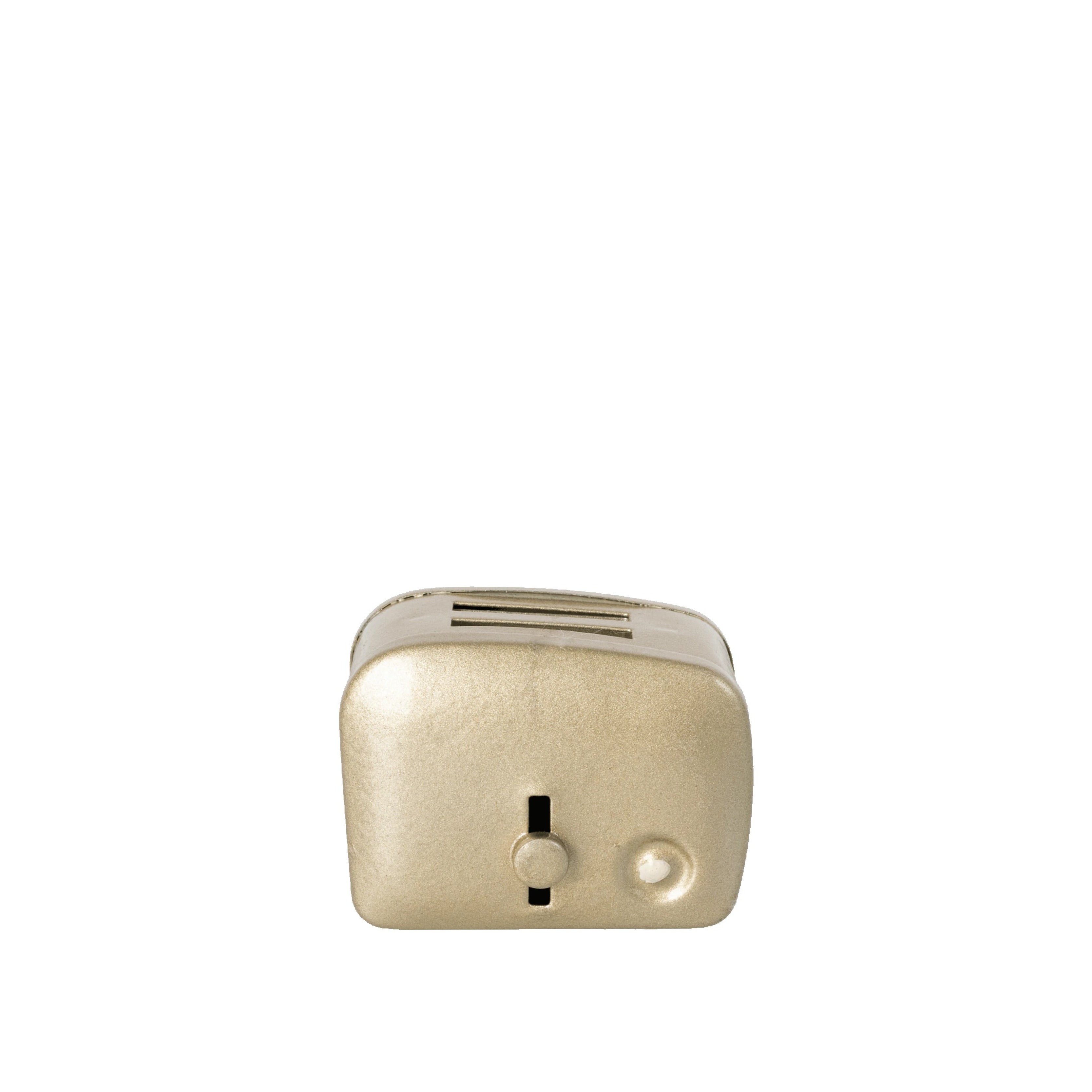 Mice, toaster with bread in silver