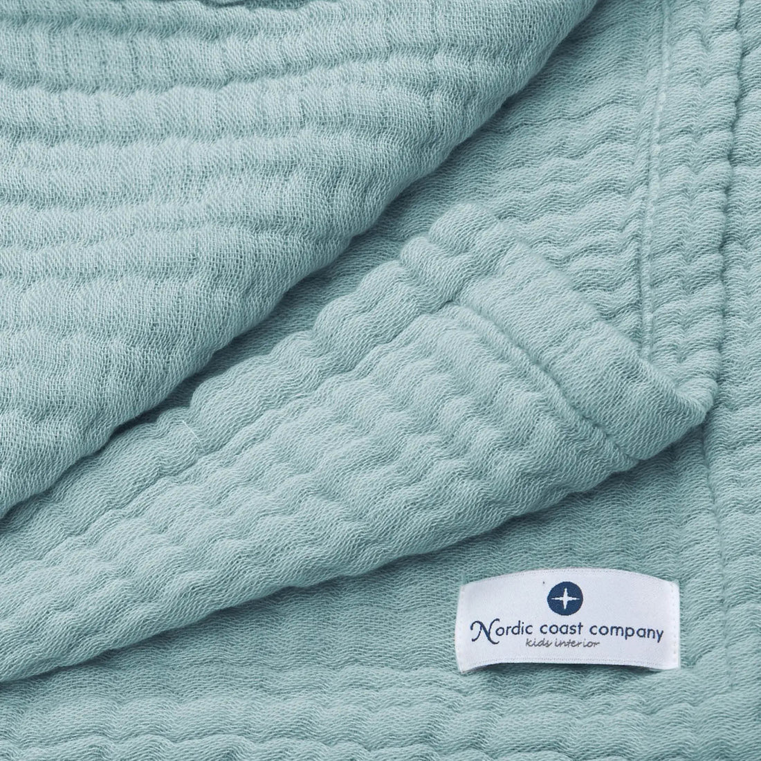 Muslin Baby Blanket in jade green