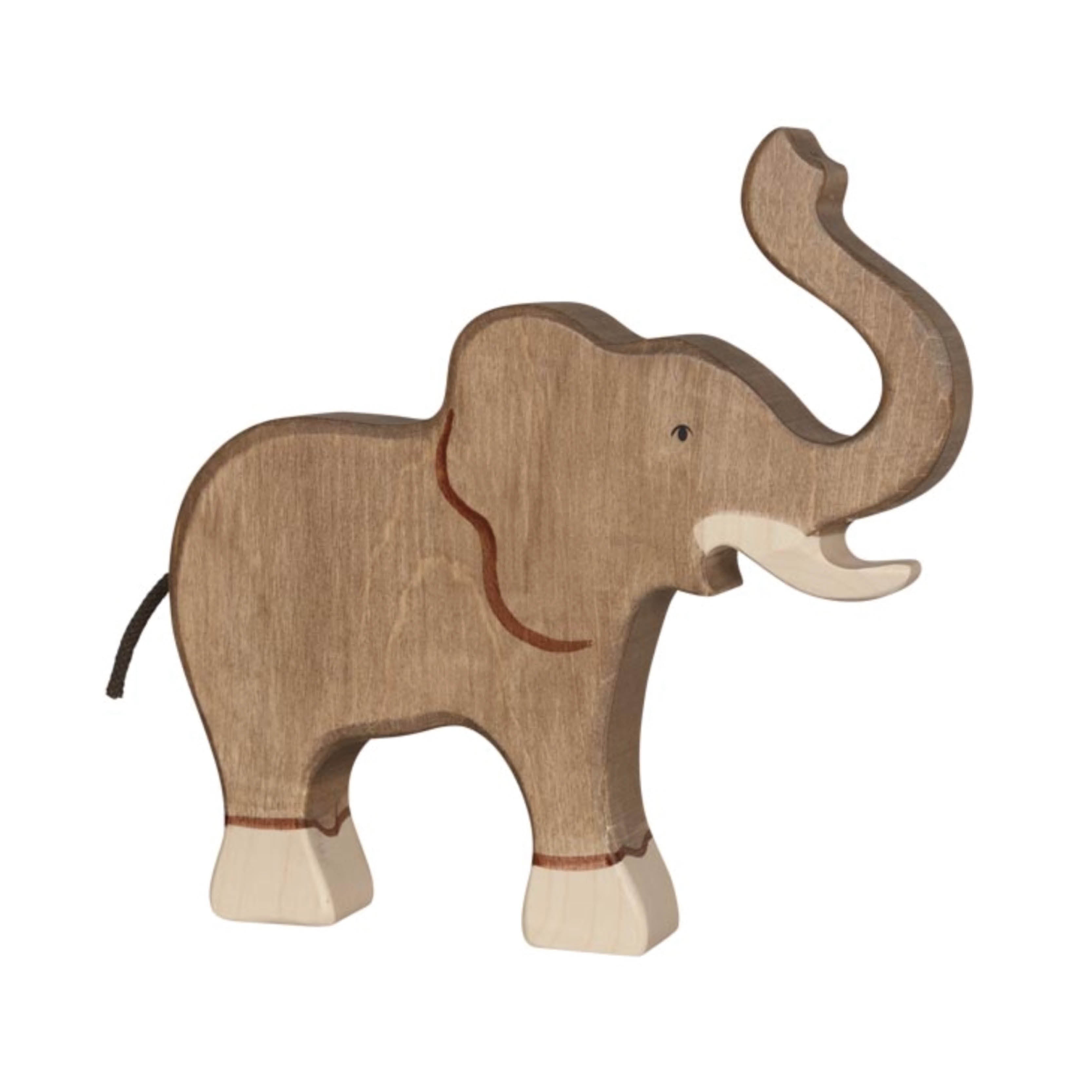 Holzfigur, Elefant mit Rüssel hoch - kinder &amp; konsorten - Spielfiguren