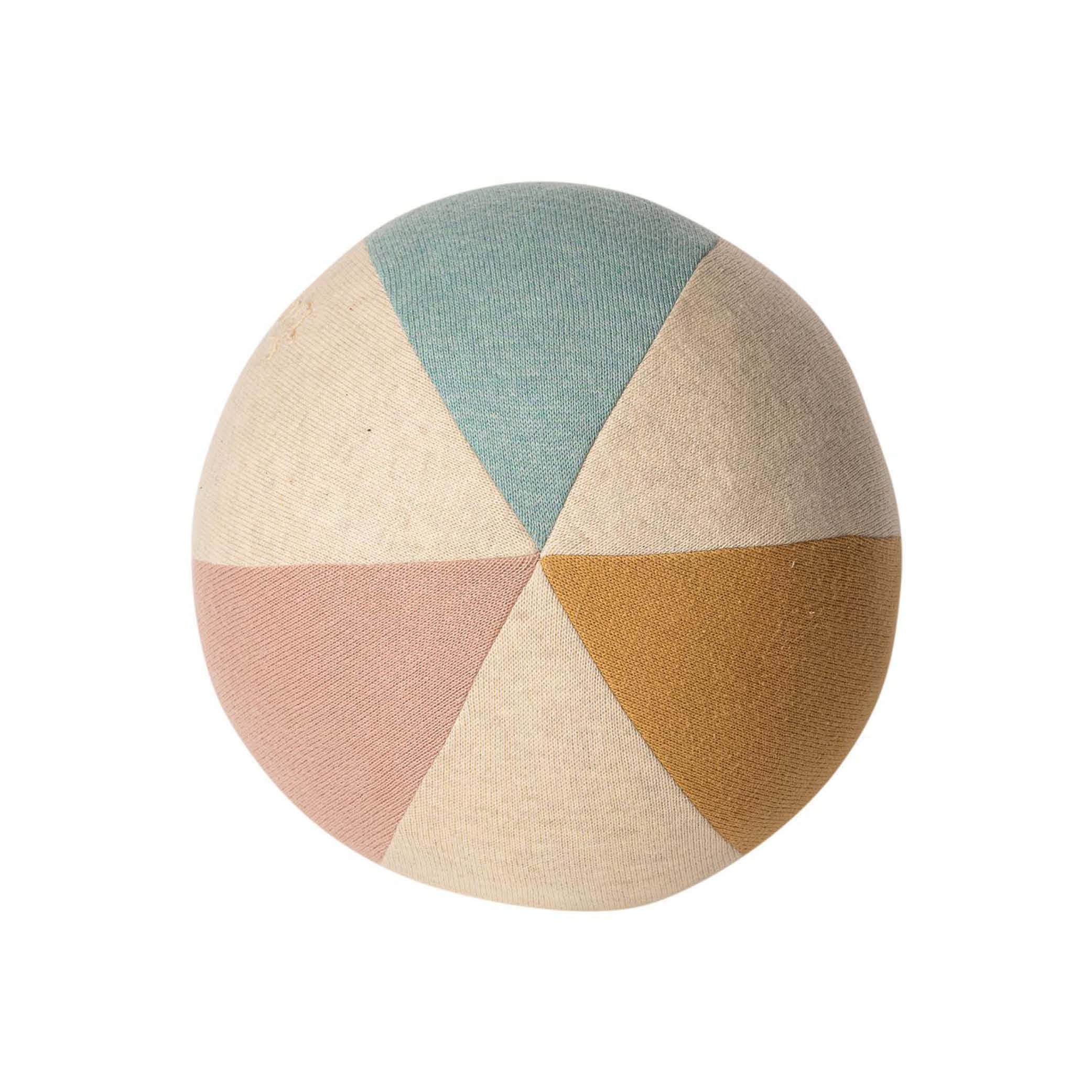 Fabric ball in light blue/rose